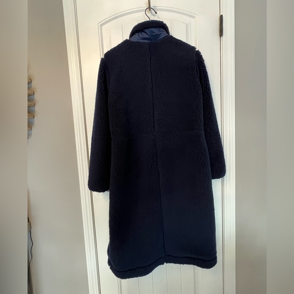 Columbia Navy Long Sherpa Jacket Coat large - Picture 11 of 12